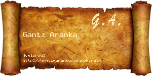 Gantz Aranka névjegykártya